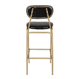 vintage bárszék hátulnézet szegecses díszítéssel