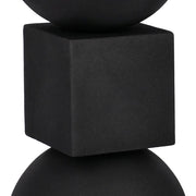 Kortárs stílusú, 40,5 cm átmérőjű, matt fekete színű, fém kisasztal