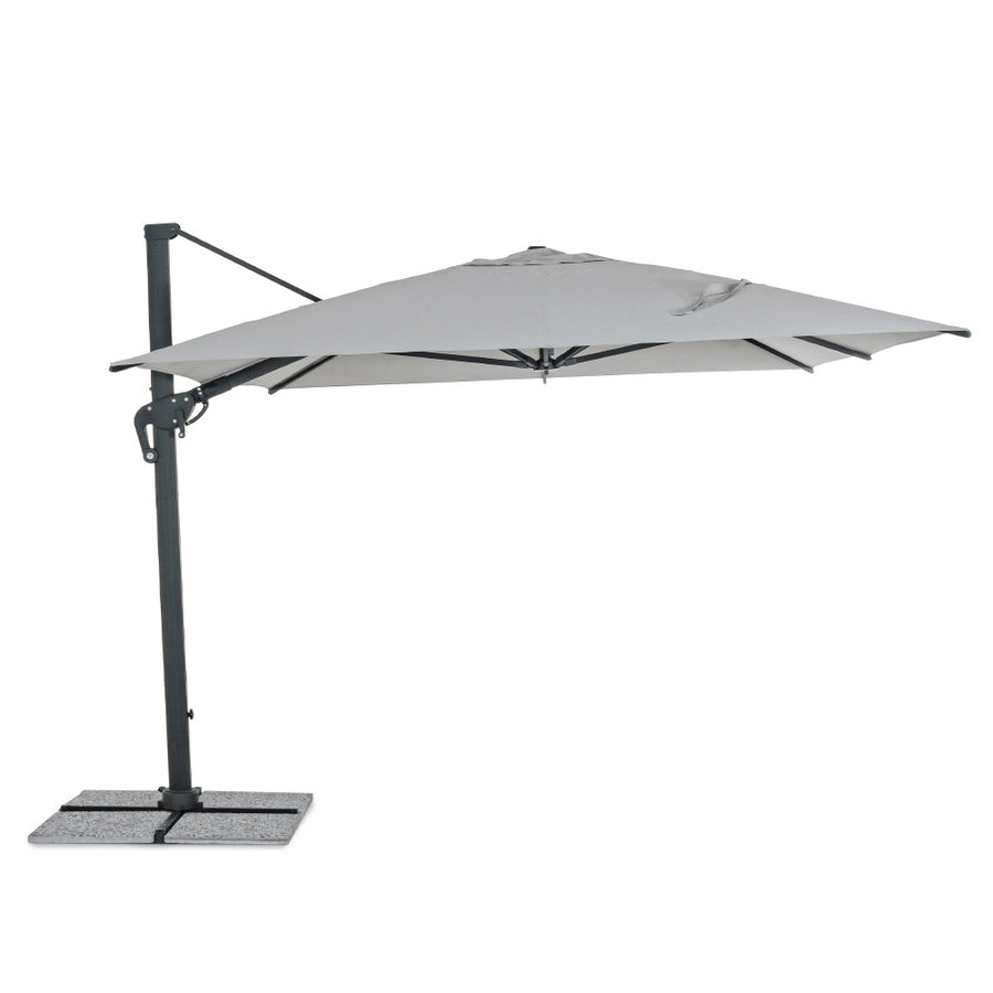 INES világszürke fémvázas napernyő 400 x 300 cm
