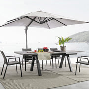 INES világszürke fémvázas napernyő 400 x 300 cm