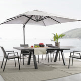 INES világszürke fémvázas napernyő 400 x 300 cm