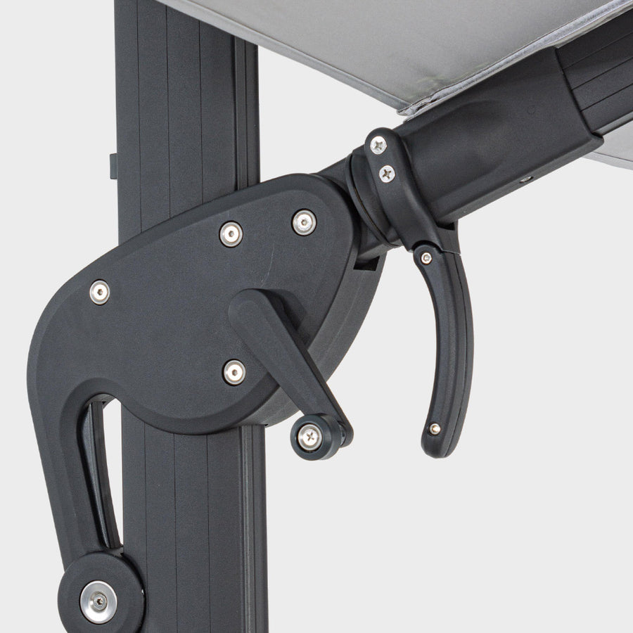 INES világszürke fémvázas napernyő 400 x 300 cm