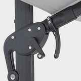 INES világszürke fémvázas napernyő 400 x 300 cm