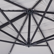 INES világszürke fémvázas napernyő 400 x 300 cm