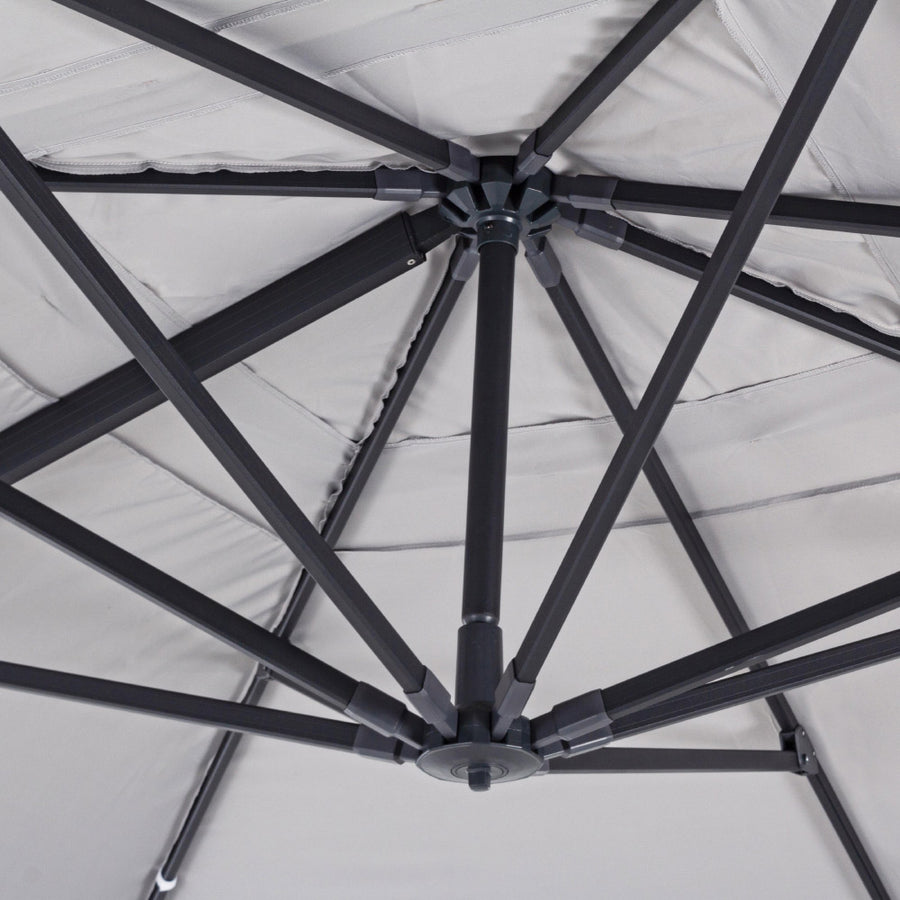 INES világszürke fémvázas napernyő 400 x 300 cm