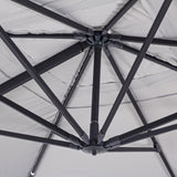 INES világszürke fémvázas napernyő 400 x 300 cm