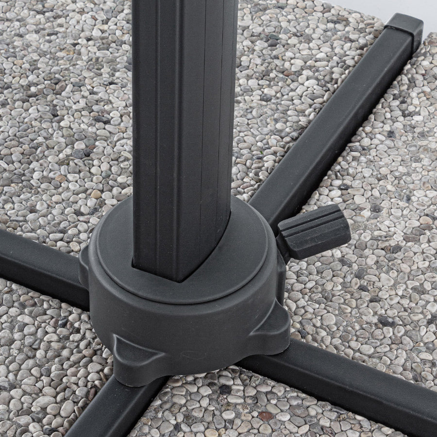 INES világszürke fémvázas napernyő 400 x 300 cm