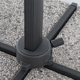 INES világszürke fémvázas napernyő 400 x 300 cm