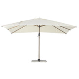 nagyméretű kerti napernyő 400x300 cm bézs színben elölnézet