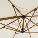 alumínium bordás napernyő szerkezet alulnézetből