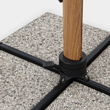 acél kereszt talp beton járólapokkal stabilizálva