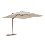 alumíniumvázas oldalkaros napernyő homokszínű ponyvával 300x300 cm méretben
