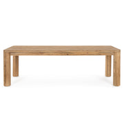 Natúr színű, újrahasznosított teakfából készült, nagy méretű, kültéri étkezőasztal