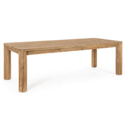 Natúr színű, újrahasznosított teakfából készült, nagy méretű, kültéri étkezőasztal