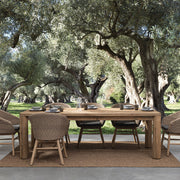 Natúr színű, újrahasznosított teakfából készült, nagy méretű, kültéri étkezőasztal