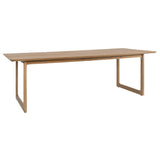 Adrian nagyméretű akácfa kerti étkezőasztal 240 cm hosszúsággal – perspektivikus nézet