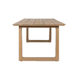 Adrian nagyméretű akácfa kerti étkezőasztal 240 cm hosszúsággal – oldalnézet