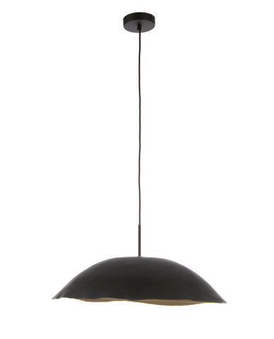 Kortárs stílusú, matt fekete színű, 60,5 cm átmérőjű, design függeszték lámpa