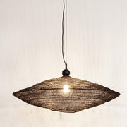 Kortárs stílusú, fekete színű, dróthálóból készült, design függeszték lámpa