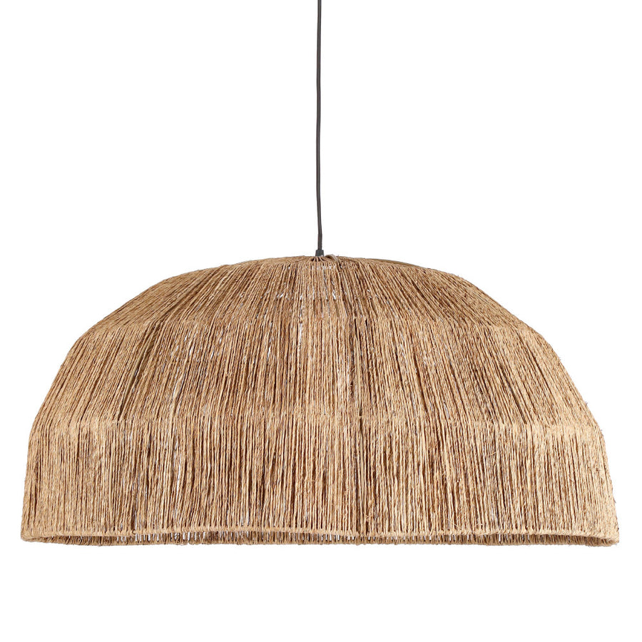 2 db-os kortárs-japandi sítlusú, natúr színű, jutából készült, függeszték lámpabúra