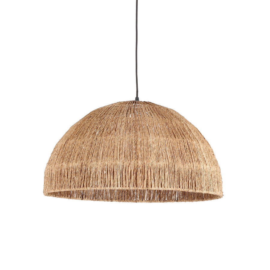 2 db-os kortárs-japandi sítlusú, natúr színű, jutából készült, függeszték lámpabúra