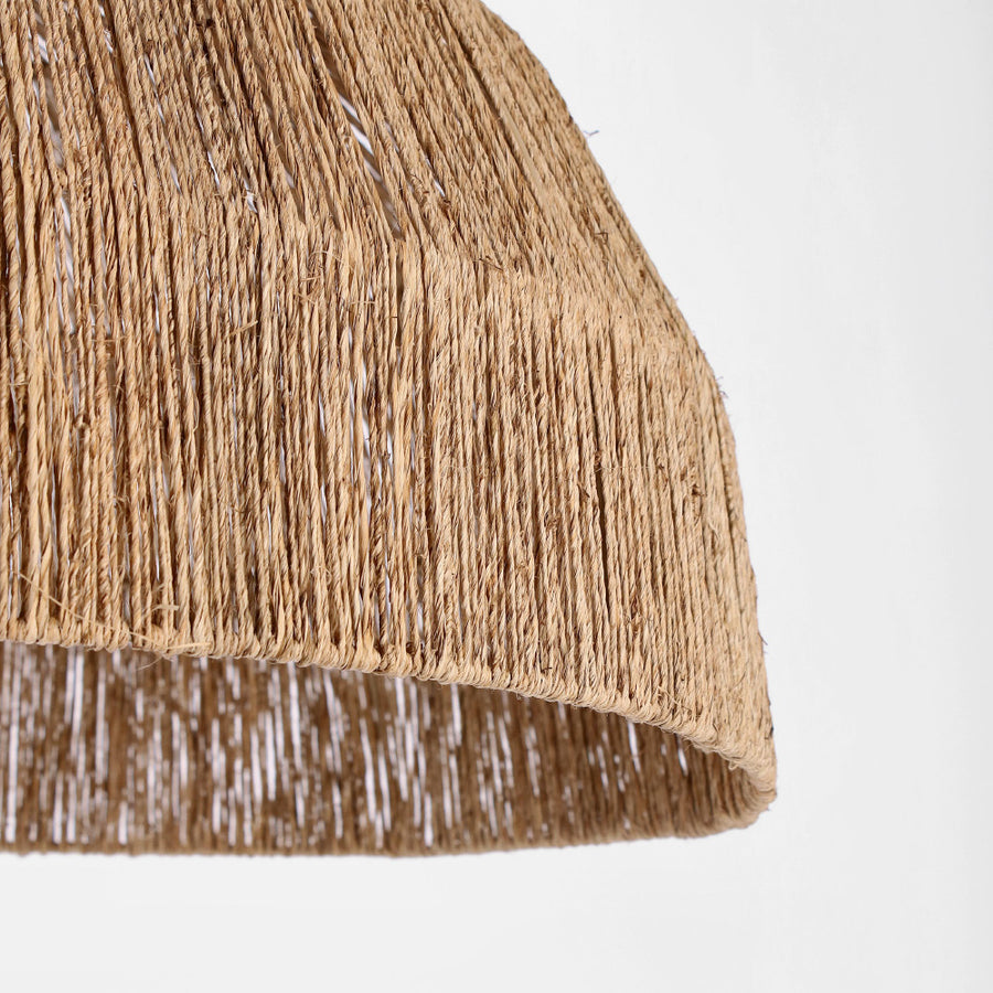 2 db-os kortárs-japandi sítlusú, natúr színű, jutából készült, függeszték lámpabúra