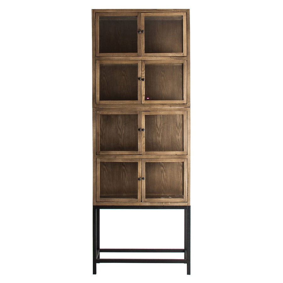 Kombinálható vitrines szekrénymodul egymásra építve – rendszerbemutatás