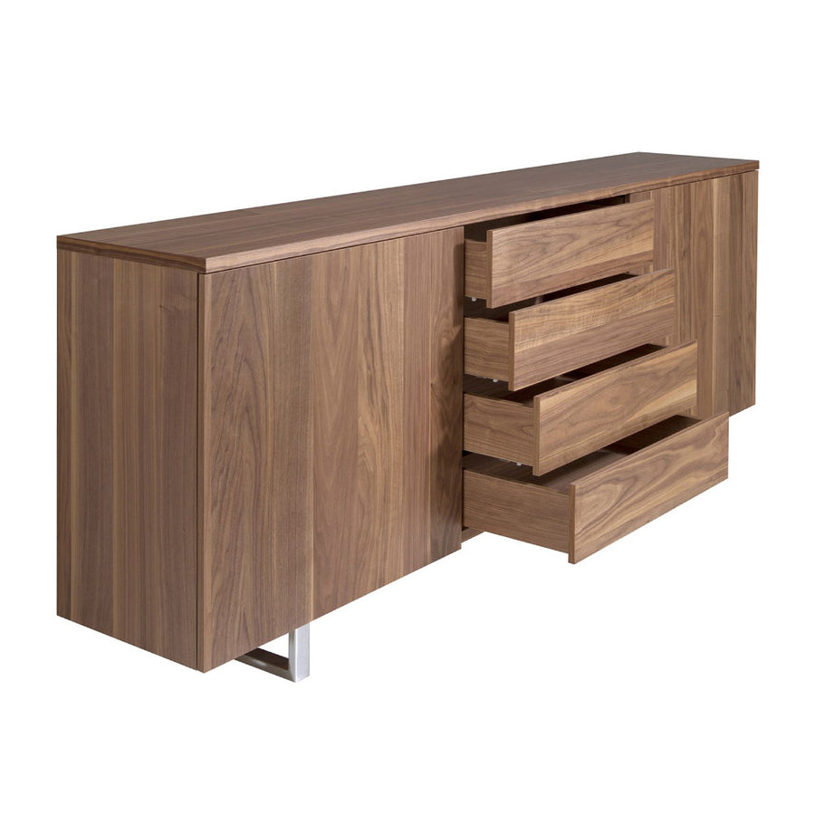 Angel Cerdá 210 cm diófa furnéros tálalókomód tolóajtókkal