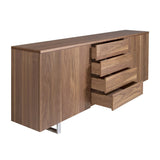 Angel Cerdá 210 cm diófa furnéros tálalókomód tolóajtókkal