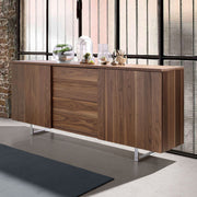 Angel Cerdá 210 cm diófa furnéros tálalókomód tolóajtókkal