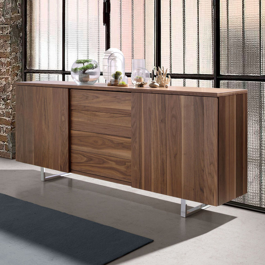 Angel Cerdá 210 cm diófa furnéros tálalókomód tolóajtókkal