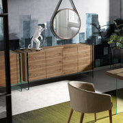 Angel Cerdá komód városi hangulatú nappaliban