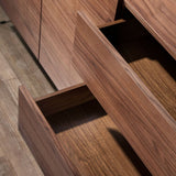 Angel Cerdá komód fiókrészlet természetes diófa furnér felülettel