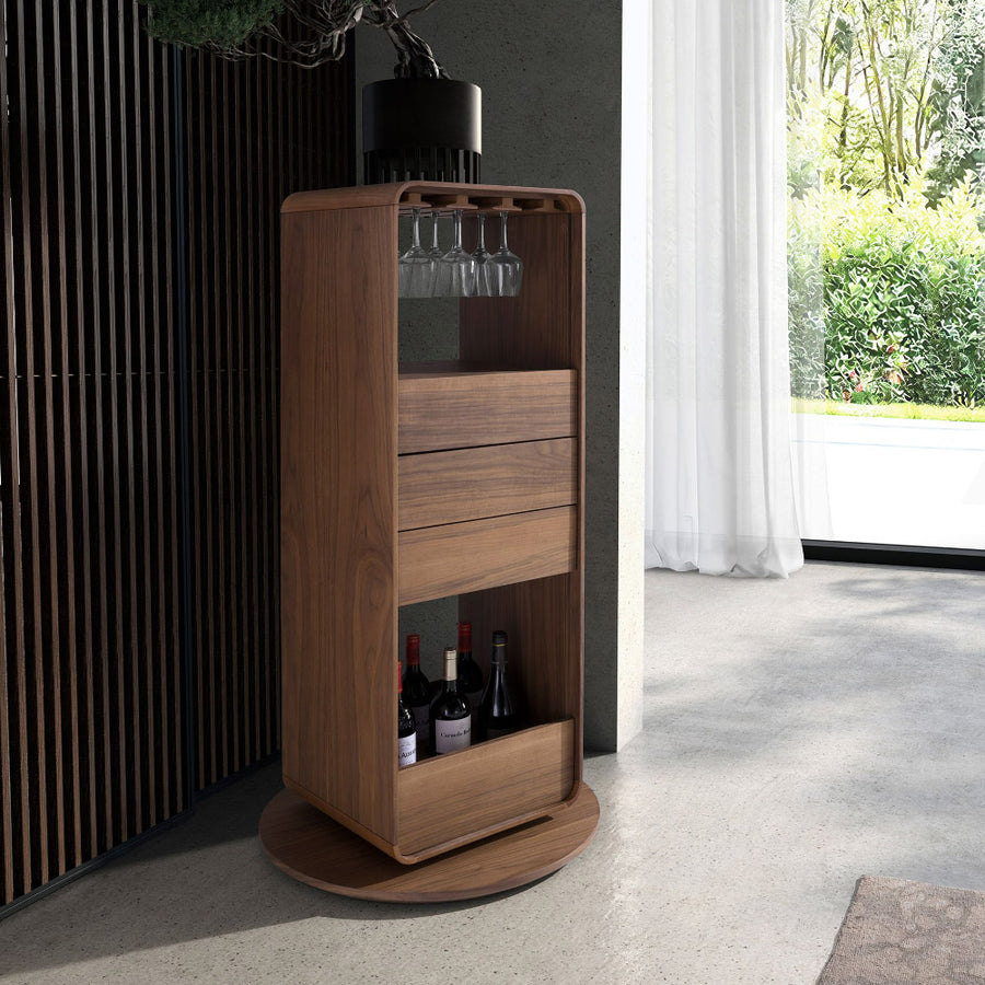 Angel Cerdá forgatható design bárszekrény enteriőrben