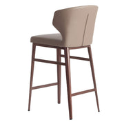 Angel Cerdá műbőr bárszék bronz acél lábakkal hátulról