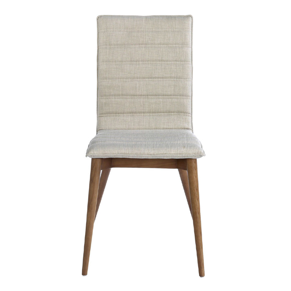 Angel Cerdá szürke kárpitozott étkezőszék front nézet