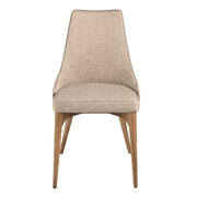 Angel Cerdá bézs kárpitozott étkezőszék frontális nézet