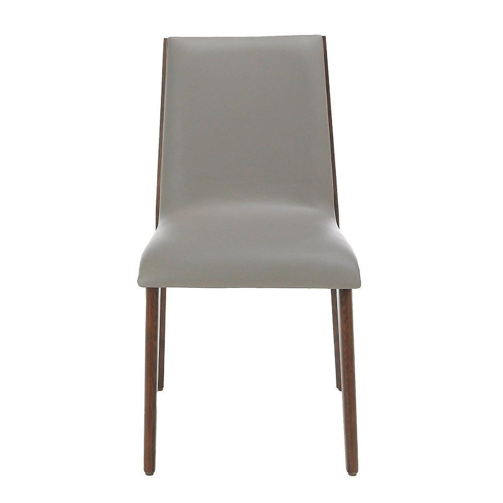 Angel Cerdá mink színű étkezőszék elölnézetben fa szerkezettel