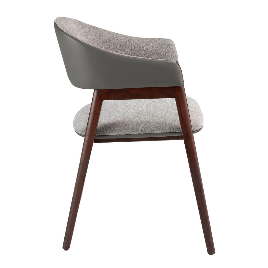 Angel Cerdá karosszék szövettel és műbőr háttal profilnézetben