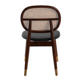 Angel Cerdá étkezőszék hátulnézetben fonott rattan háttámlával