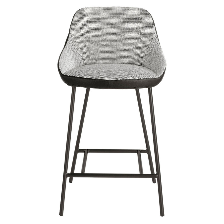 Angel Cerdá modern bárszék elölnézetben fekete acél lábakkal