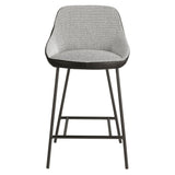 Angel Cerdá modern bárszék elölnézetben fekete acél lábakkal