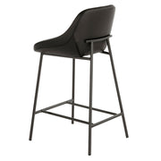 Angel Cerdá dizájn bárszék hátulnézetben fekete műbőr külső borítással