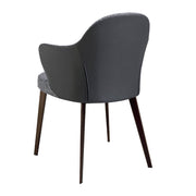 Angel Cerdá étkezőszék hátulnézetben szürke műbőr borítással