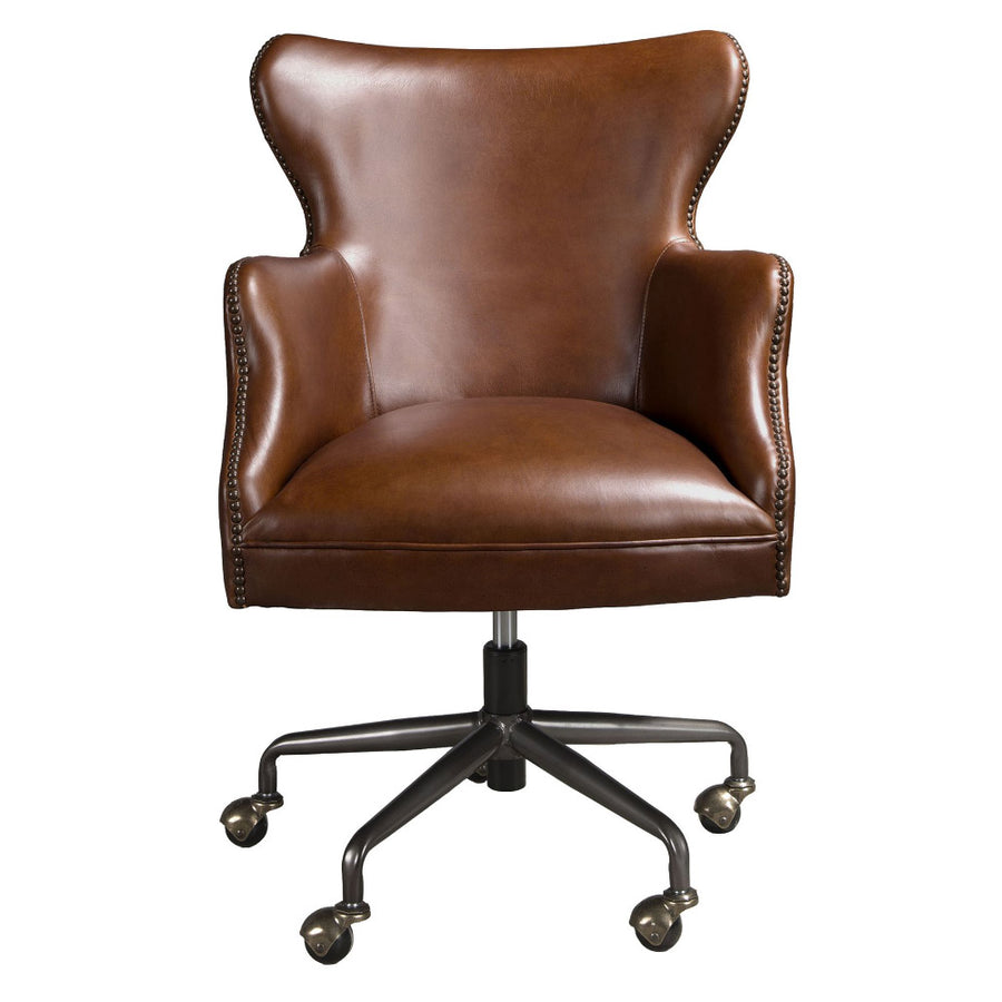 Maverick vintage stílusú bőrfotel front nézetből állítható magassággal