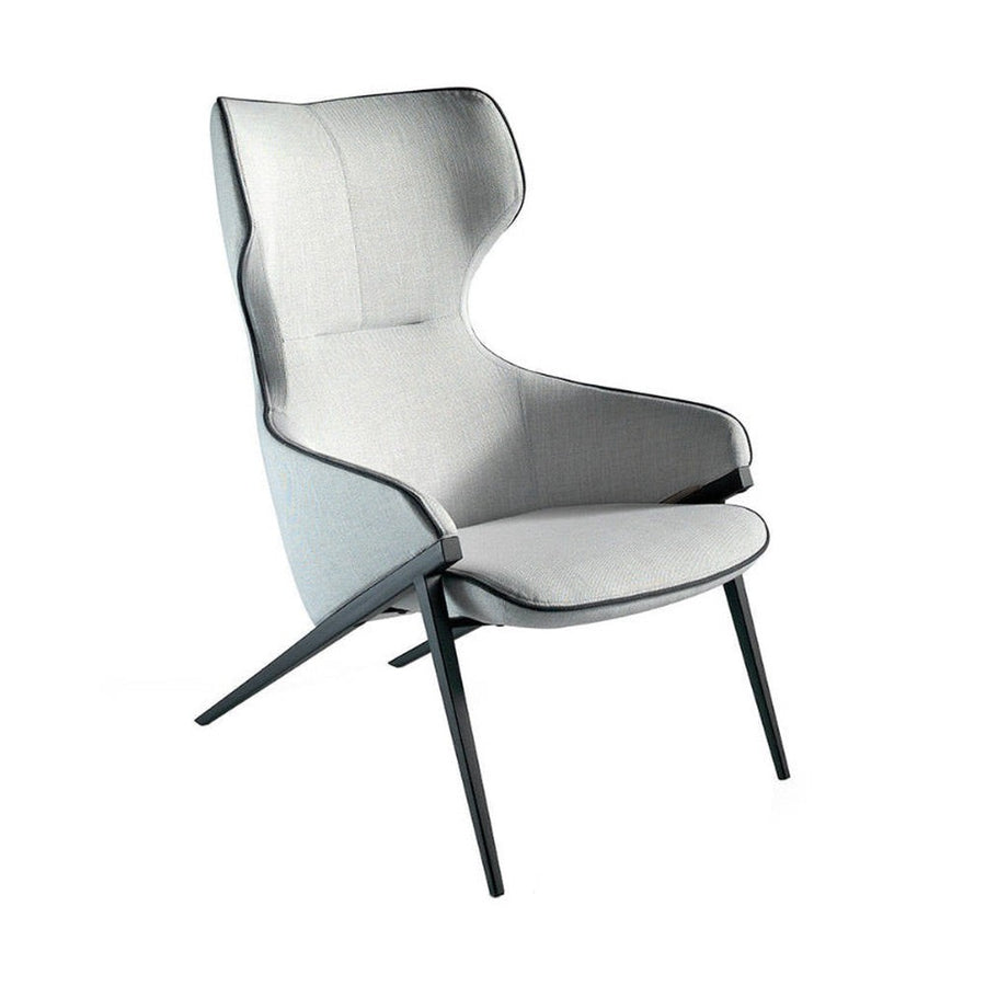 Kortárs szövet fotel világosszürke 102 cm