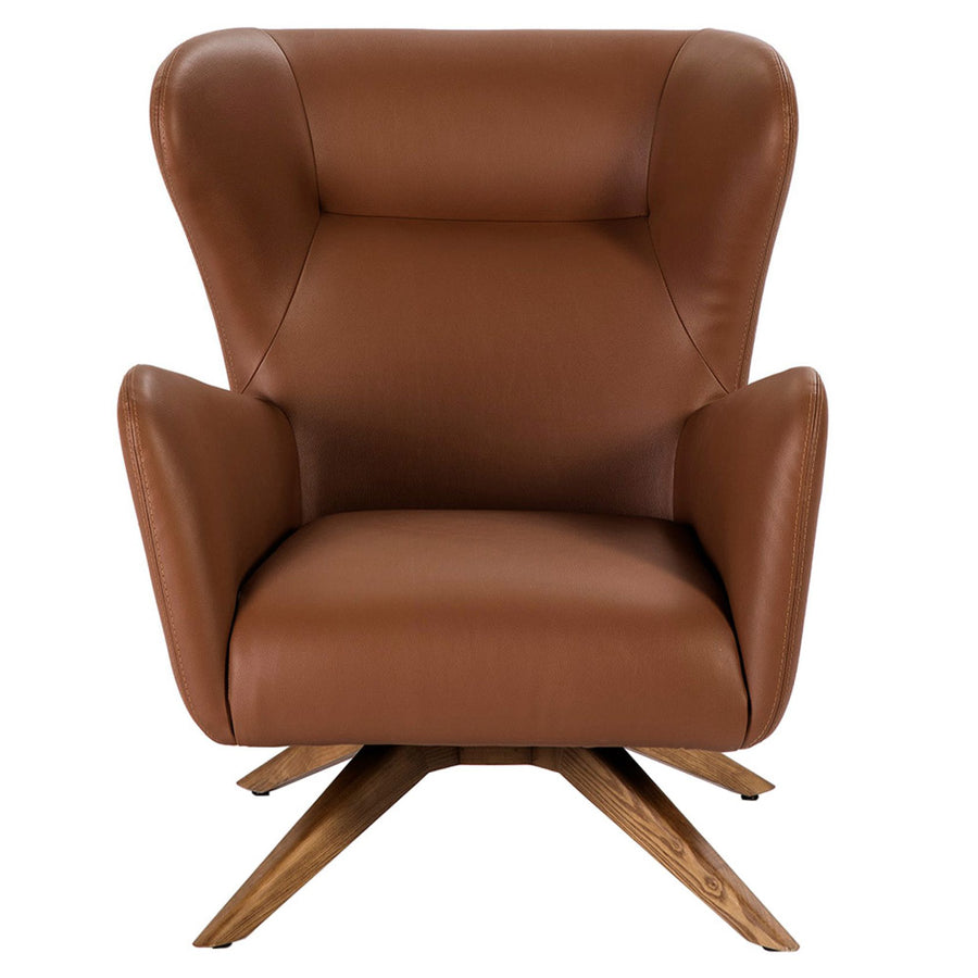 Angel Cerdá kortárs barna pihenőfotel front nézetből 107 cm