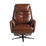 Angel Cerdá dohánybarna design fotel front nézetből 108 cm