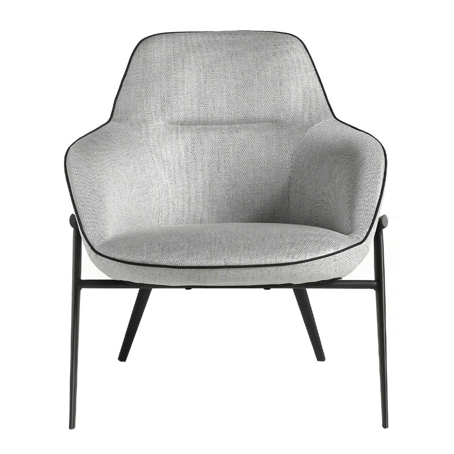 Angel Cerdá kortárs szürke fotel front nézetből 84 cm