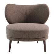 Angel Cerdá kortárs barna fotel front nézetből 76 cm